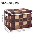thumbnail image 5 of Yayeee Collapsible Cube Storage Bin with Lid Fabric Closet Decorative Basket with Handles, Star Spangled Squares, 5 of 7