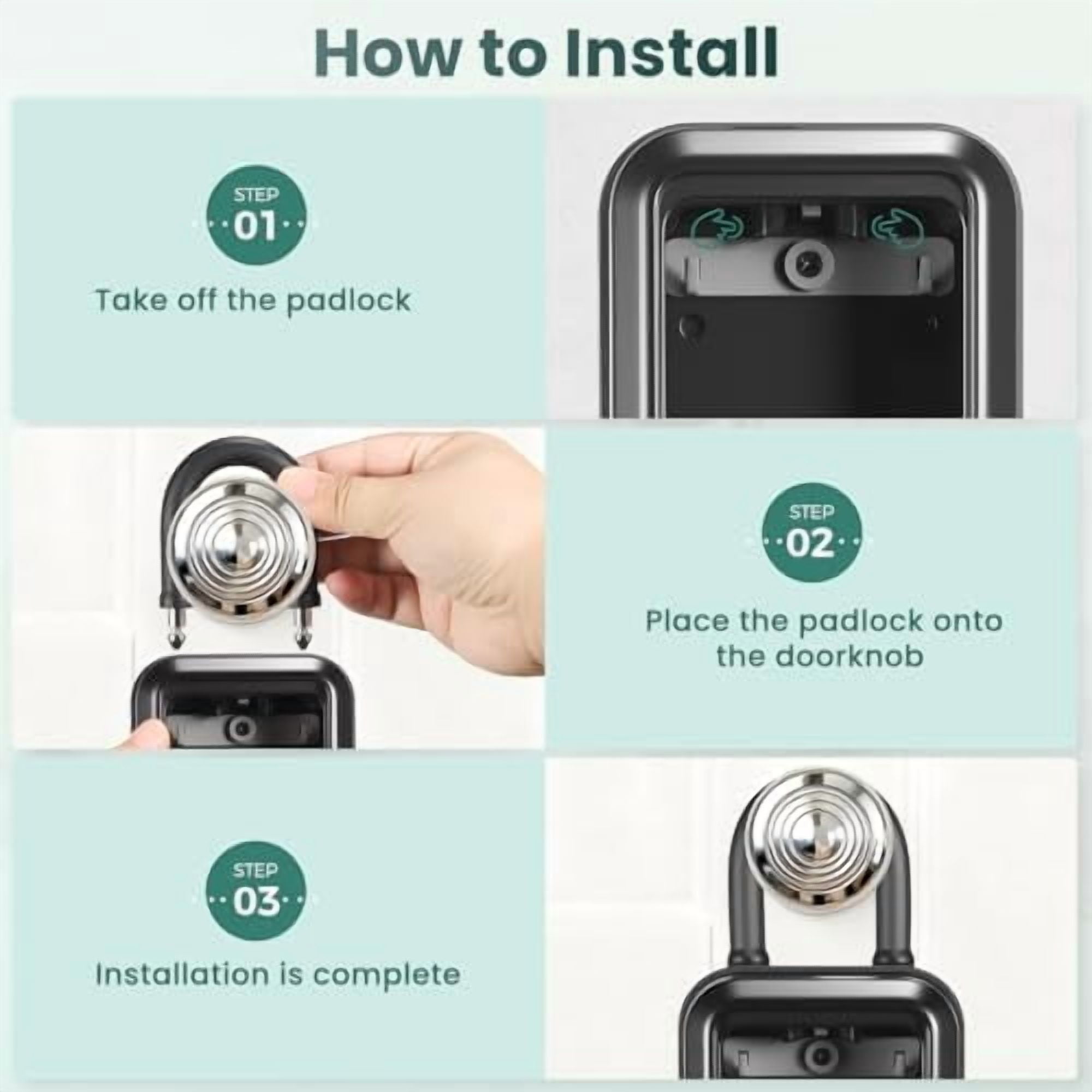 Smart Key Lock Box Electronic Bluetooth Lock Box with APP Control & PIN Code Types,Share eKey Wall Mounted Lock Box for Airbnb Realtor House Office with Removable Shackle