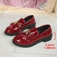 thumbnail image 5 of hzomhy Womens Loafers Round Toe Tassel Horsebit Accent Slip On Design Low Block Heel for School Work and Daily Wear, 5 of 9