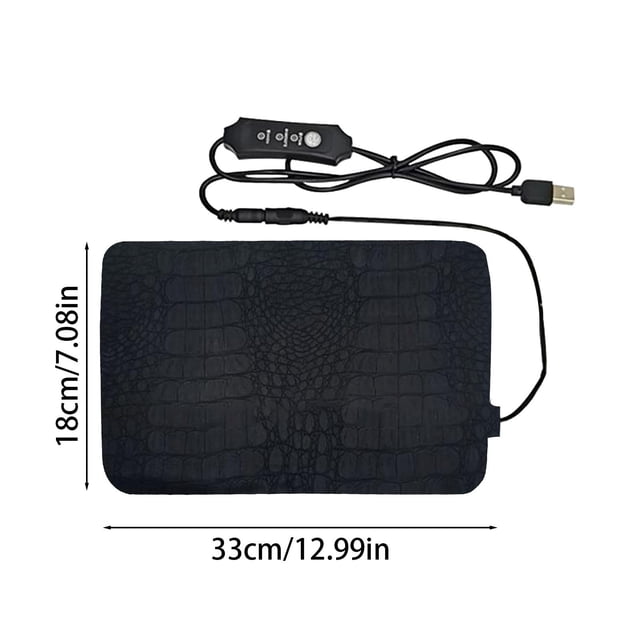 Adjustable USB Heating Pad for Reptile with Insulated Leather Cover and Secure Climbing Design