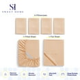thumbnail image 5 of Sweet Home Collection 1500 Series 6 Piece Ultra Soft Microfiber Sheet Set, California King, Peach, 5 of 5