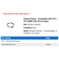 thumbnail image 2 of Exhaust Clamp - Compatible with 2013 - 2016 BMW 328i xDrive Sedan 2014 2015, 2 of 2