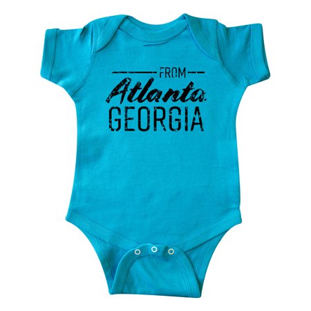 

Inktastic From Atlanta Georgia in Black Distressed Text Gift Baby Boy or Baby Girl Bodysuit