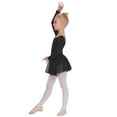 thumbnail image 5 of Arshiner Kids Girls Classic Long Sleeve Leotard Dance Ballet Dress,6-7Y,Black, 5 of 7