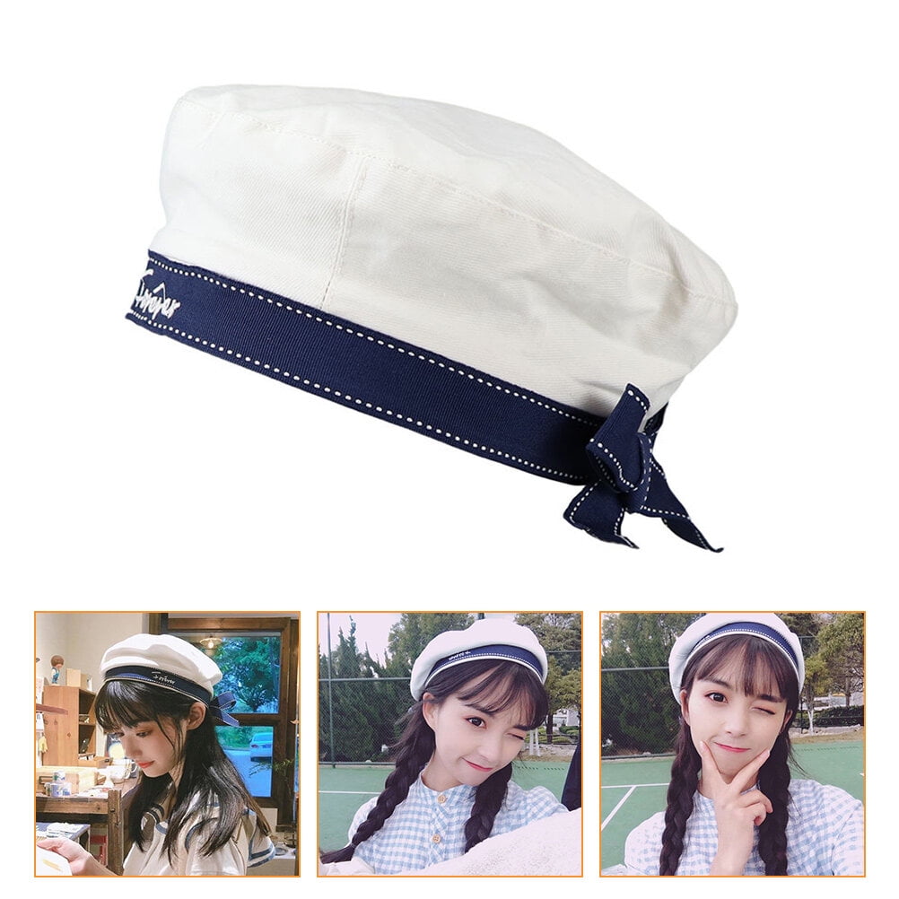 Beret Hats Beret Sailor Hat Girls Summer Hatcosplay Navy