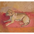 thumbnail image 2 of Zygmunt Waliszewski 16x15 Gold Ornate Wood Frame and Double Matted Museum Art Print Titled - Lying Dog (1913-1914), 2 of 4