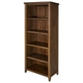 thumbnail image 4 of Farmhouse Open Wood Bookcase Bookcase Shelves Office Storage Brown, 4 of 8