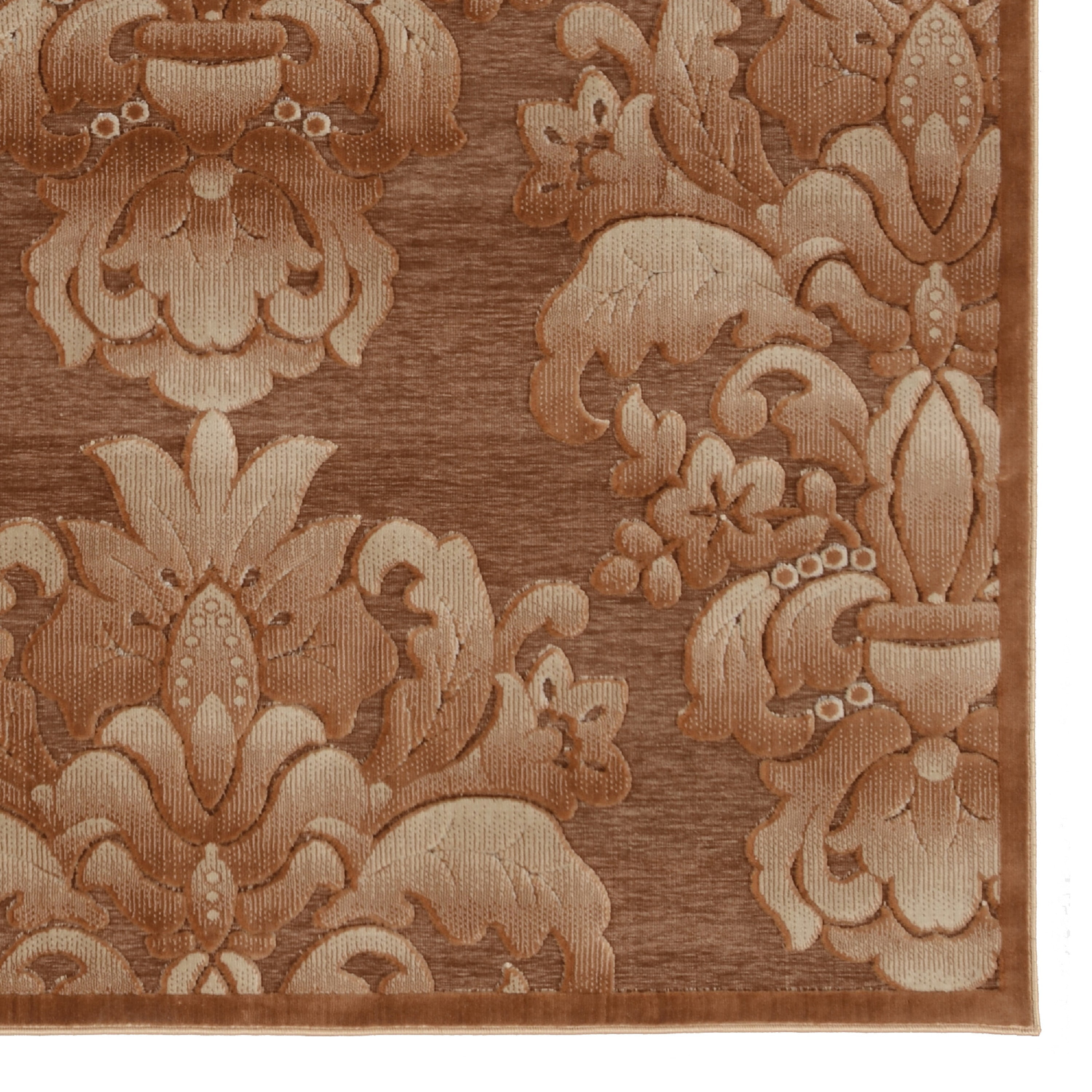 Linon Home Décor Hi Lo Area Rug Collection, Brown and Beige, 8' x 10.25'