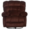 thumbnail image 3 of Johnson Chaise Swivel Glider Recliner in Cranberry Red Polyester Fabric, 3 of 11