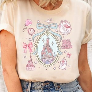 Vintage Disney Magical Castle Shirt, Magic Kingdom Coquette Bow Retro Tshirt, Disney Castle Fairytale, Disney Family Matching Trip 2025