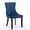 Blue, variant on PORKISS Upholstered Dining Chairs Set of 2, Armless Side Chairs with Backstitching Nailhead Trim and Solid Wood Legs, Modern Velvet High Back Chairs, Golden