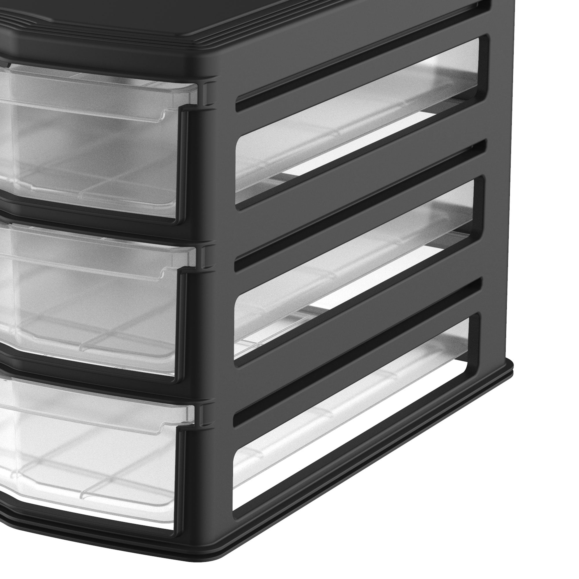 Life Story 3 Drawer Stackable Shelf Organizer Storage Drawers (3 Pack)
