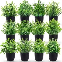 Artificial Plants in Black Plastic Pot (12 Count)