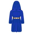 thumbnail image 2 of Rswnyirn Kids Boys Boxing Robe Hooded Satin Hoodie Halloween Cosplay Costume Royal Blue 8, 2 of 5