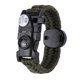 thumbnail image 1 of Eigraketly Paracord de supervivencia silbato arrancador de fuego Flint rascador luz LED brújula Escalada ejercito verde, 1 of 6