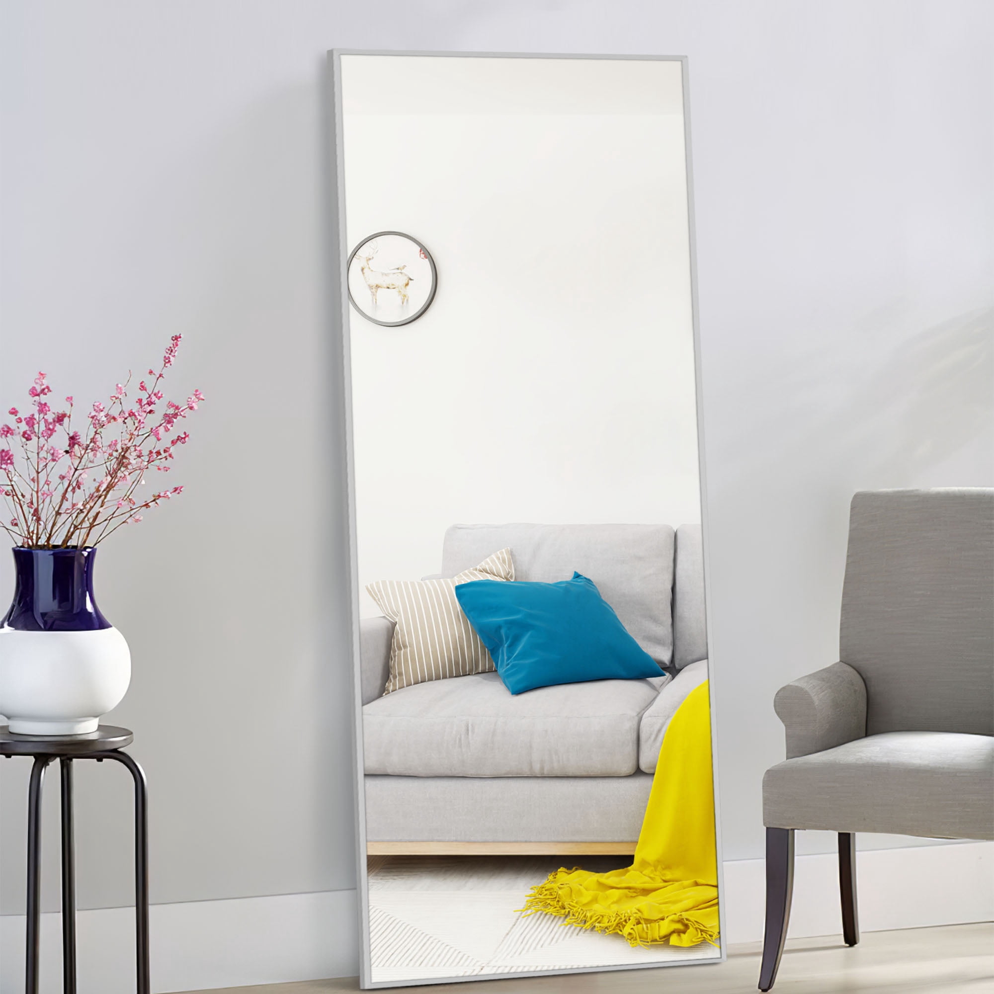 MAYEERTY 64"x22" Full Length Mirror Floor Mirror,Sliver