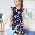 thumbnail image 4 of Fotbe Daisies Flowers Vestido de Dormir para Niñas de 3 a 10 Años, Mangas Cortas, Estilo Princesa, Pijama Camisón con Mangas Voladas-X-Large, 4 of 6