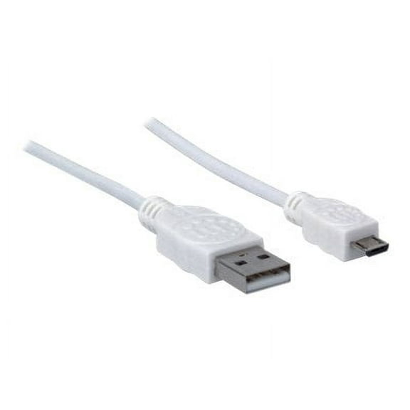 Manhattan 324069 6 FT USB 2.0 CBL AM-MICRO BM WHT