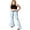 Light Acid Blue, variant on Saints & Hearts Womens Juniors High Rise 90s Acid Denim Wash Flare Jeans (Small, Light Denim)