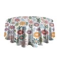 thumbnail image 5 of Colorful Daisy Flower Floral Pattern Round Tablecloth 60"x60",Wrinkle Wipeable Table Cloth for Kitchen Dining Room Picnic Patio Party, 5 of 6