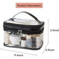 thumbnail image 2 of Bolsa de maquillaje transparente, bolsa de aseo de viaje para mujer, bolsa de cosméticos impermeable, bolsa de maquillaje bonita, bolsa de maquillaje rosa de viaje de doble capa, 2 of 7
