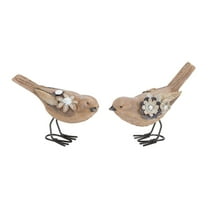 Melrose International LLC Bird (Set of 2) 3.5"H, 4.5"H Resin