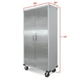 thumbnail image 6 of Seville Classics UltraHD Rolling Storage Cabinet, 36" W x 18" D x 72" H, Granite Gray, 6 of 7