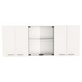 thumbnail image 5 of Modern White Wall Cabinet 150" - Two Close Cabinets, Open Shelves, Metal Handles, Built-in Dish Rack Holder Cabinet, For 2 Cabinets And Particle Board,, 5 of 6