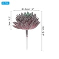 thumbnail image 2 of Uxcell Picos de Suculentas Artificiales Sin Maceta Plantas Suculentas Falsas Pequeñas Color Burdeos Paquete de 4, 2 of 5