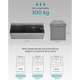 thumbnail image 2 of SONGMICS Banco de Almacenamiento, Baúl, Caja de Almacenamiento, Plegable, Carga de 300 kg, 120 L, 110 x 38 x 38 cm, Gris Claro, 2 of 5