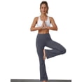 thumbnail image 4 of Rosvigor Flare Yoga Pants for Women High Waisted Leggings Tummy Control Workout Pants No Front Seam Trousers with Pockets, 4 of 9