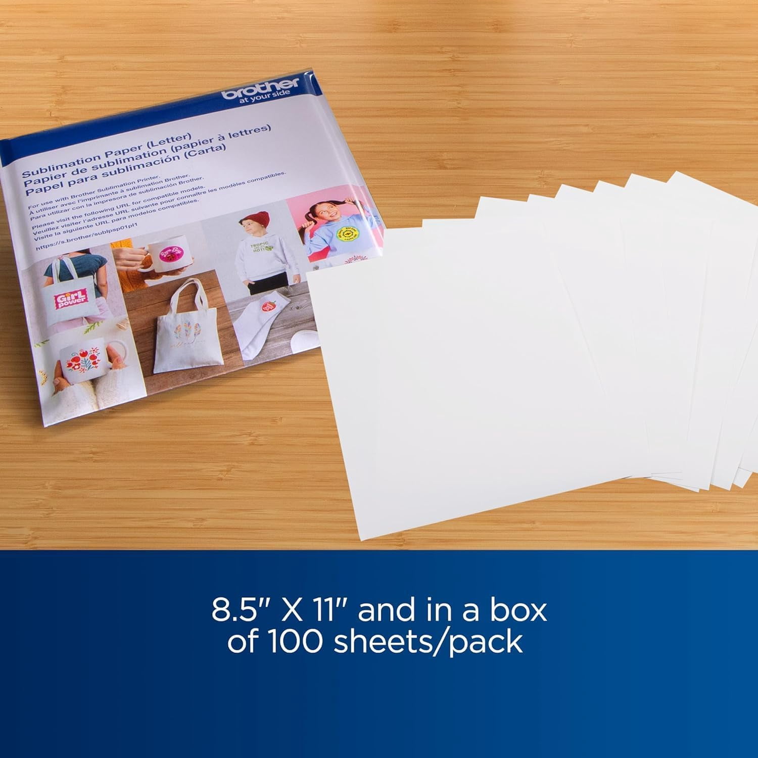 Brother Genuine Sublimation 4-Color Ink Cartridge Set and 100 Sheets Sublimation Paper