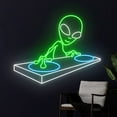 thumbnail image 2 of Handmadetneonsign Alien DJ Led Sign, Alien DJ Neon Light, Swag Alien Neon Sign, Cool Alien Light, 2 of 5