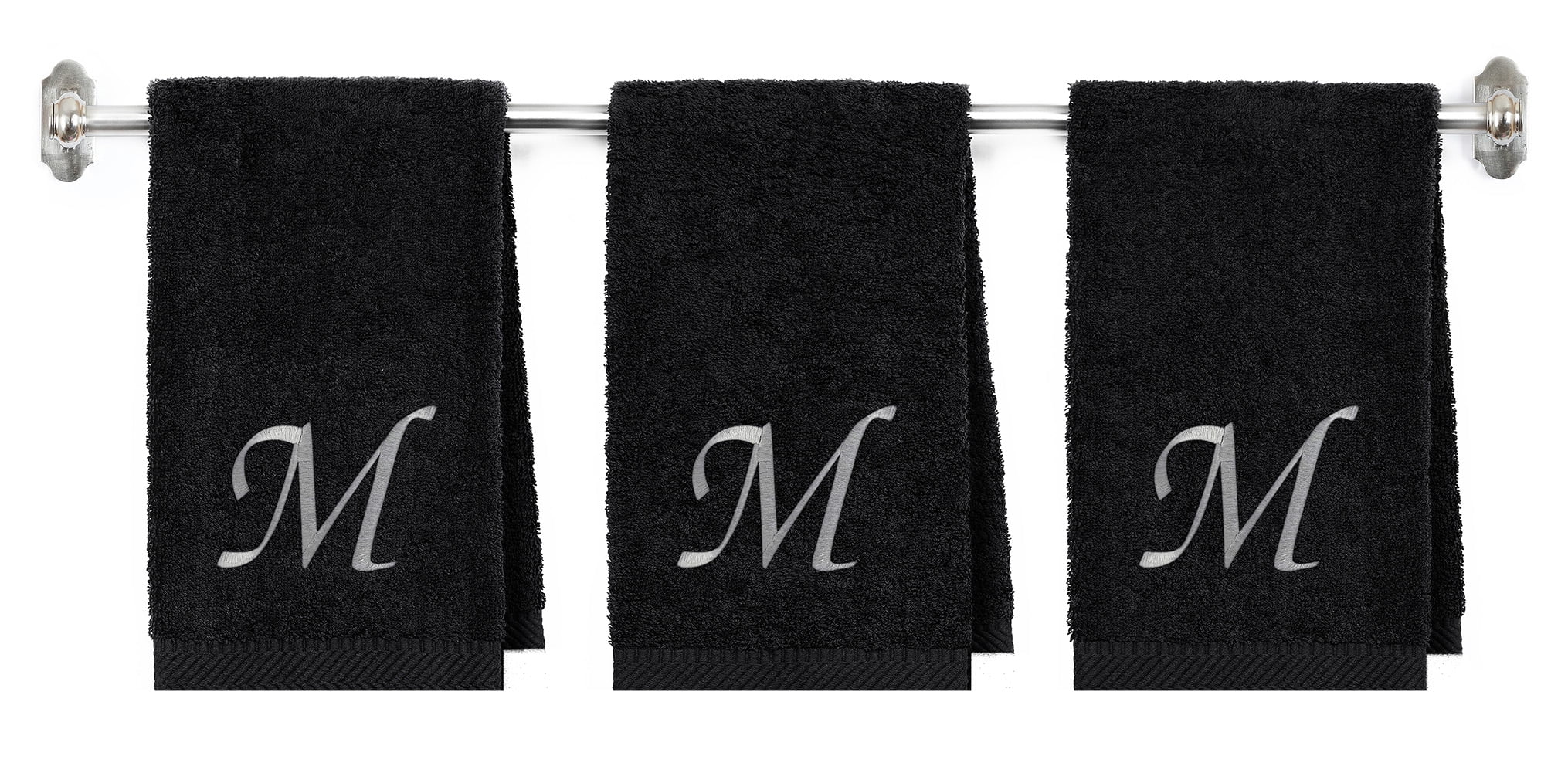 Embroidered Terry Cotton Hand Towel for Bathroom and Kitchen