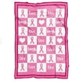 thumbnail image 2 of Breast Cancer Blanket Warm Hugs Healing Blanket Sympathy Inspirational Blanket Breast Cancer Survivor Gifts for Women Multifunctional Blanket Suitable for All Seasons (130x150cm), 2 of 9