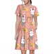 thumbnail image 1 of Easygdp Rabbit So Cute para Vestido Transpirable de Mujer, Vestido Suelto de Manga Corta con Pliegues y Bolsillos para el Verano, 1 of 6