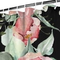 thumbnail image 3 of Pioneer Flower Floral Print Pattern Shower Curtain 84"x72" ,Bathroom Decorative Shower Curtains Set with 12 Hooks,Modern Waterproof Washable Shower Curtain, 3 of 6