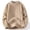 Khaki, variant on Oversized Cable Knit Sweaters for Men Long Sleeve Solid Color Crewneck Sweater Loose Fit Woven Knitted Soft Pullover Khaki XXXL