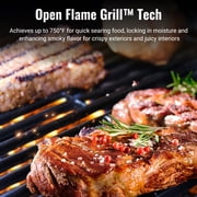 Z GRILLS Flame Expert 572 Sq.in Cooking Area 8 in 1 Wood Pellet Grill & Smoker with Direct Flame Searing, Auto Temperature Control for Outdoor BBQ, Bronze-6002B