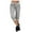 Gray, variant on VERUGU Capris Pants for Women Yoga Drawcord Fashion Solid Capris Casual Comfortable Cropped Leg Pants Black M