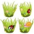 thumbnail image 1 of SHISUYAN 4Pcs Easter Decorations Non-woven Fabrics Colorful Egg Baskets for Decor, 1 of 9