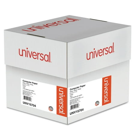Universal Printout Paper, 3-Part, 15lb, 9.5 x 11, White, 1, 100/Carton -UNV15704