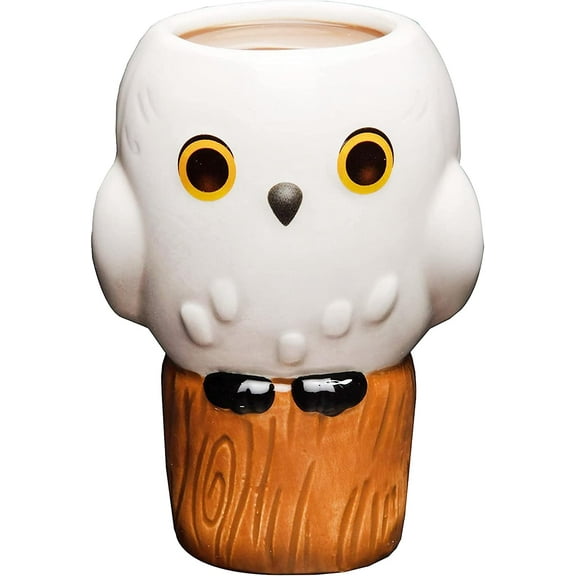 Harry Potter Hedwig Owl Coffee Mug, 14 Oz - Figural Kawaii Goblet Cup Design - Ceramic, No Handle - Cupful of Cute by Jerrod Maruyama