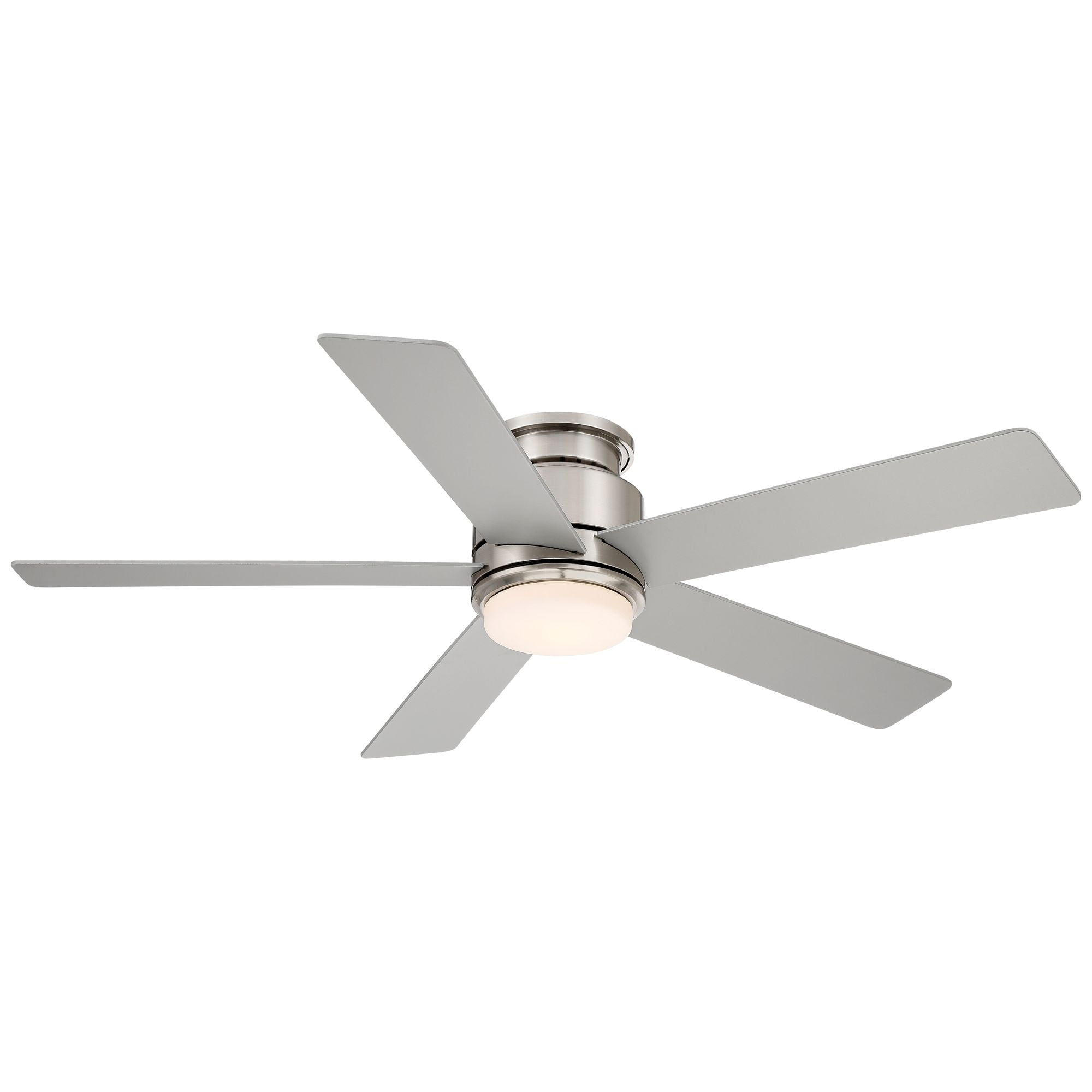 52" Casa Vieja Grand Palm Modern Indoor Outdoor Hugger Ceiling Fan with Dimmable LED Light Remote Control Brushed Nickel Damp Rated for Patio Exterior