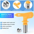 thumbnail image 2 of Uxcell 1-Set Airless Paint Sprayer Tips and Flat Tip Guard Base, 304SS Reversible Spray Tips with 1 Pad for Homes [Yellow, 517], 2 of 7
