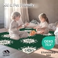 thumbnail image 4 of ODIKA 3'x5' Machine Washable Non-Slip Area Rug, Winter Snowflake Medallion Design Seasonal Celebration Floor Covering High Traffic Rug with Pad, Green, 613253, 4 of 8