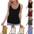thumbnail image 3 of Workout Tank Tops Woman Classic Plain Summer Tank Tops for Women Spaghetti Strap Tunic Crew Neck Sleeveless Layering Shirts Camisoles for Women Shirt Vacation Fashion Outfit Clothes, 3 of 7