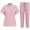 Pink, variant on Women Medical Uniform Set stand collar 2 Piece Nurse Uniform for S-2XL Loose Comforts Nurse Workwear Set