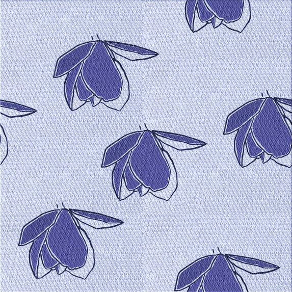Ahgly Company Indoor Square Patterned Lavender Blue Area Rugs, 5' Square