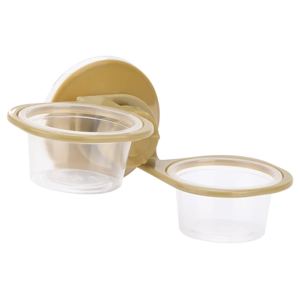 Cuenco Colgante Para Comida, Observe Claramente La Comida En El Cuenco Doble Cubeta Para Pequeños Reptiles Plástico Para Pequeños Reptiles Para Serpientes Para Ranas Cornudas ANGGREK JG2117
